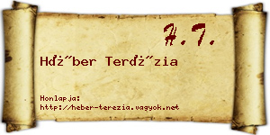 Héber Terézia névjegykártya